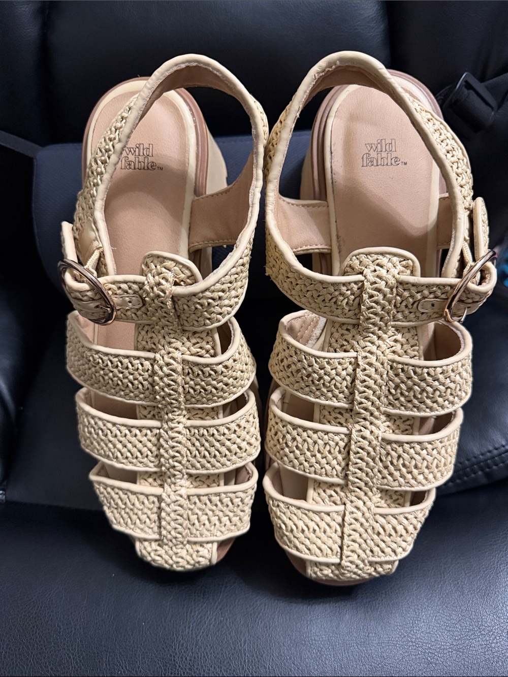 wild fable woven tan fisherman sandals - Picture 2 of 4